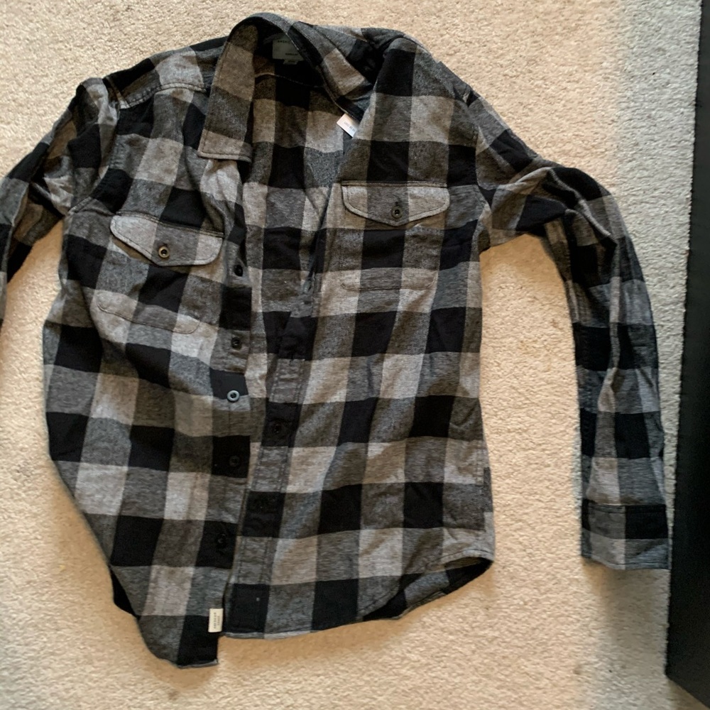 American eagle black flannel